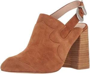 Pointed Mule Donna Timeless Slingback Heel Suede Tan Booties London High Shellys Toe Pump Dependable