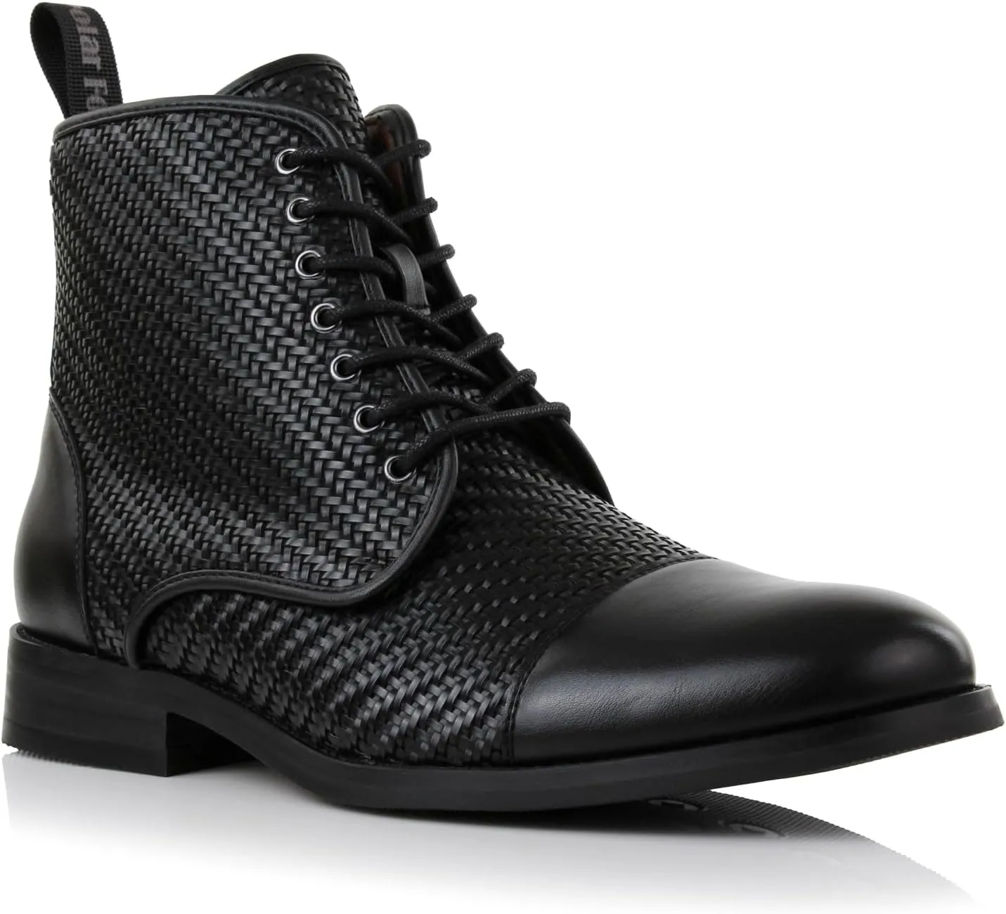 Polar Fox Brooke MPX806061 Grey Woolen and Leather Lace-up Fashion Chukka Boots with Zipper Closure