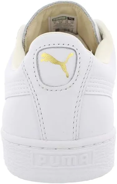 PUMA Mens Basket Classic Xxi Lace Up Sneakers Shoes Casual - White