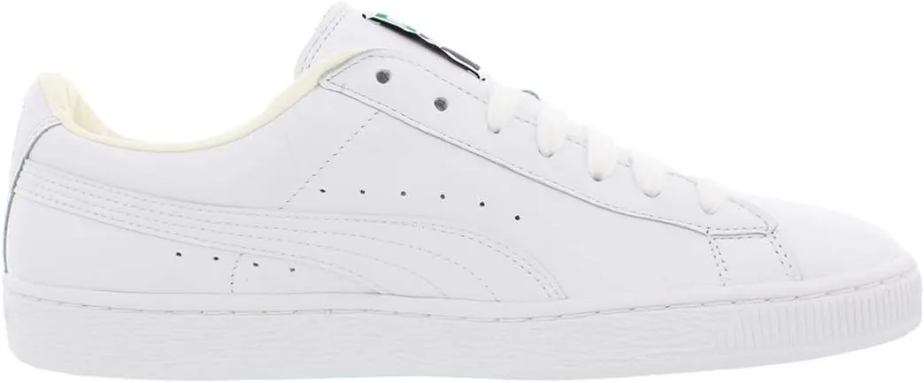 PUMA Mens Basket Classic Xxi Lace Up Sneakers Shoes Casual - White
