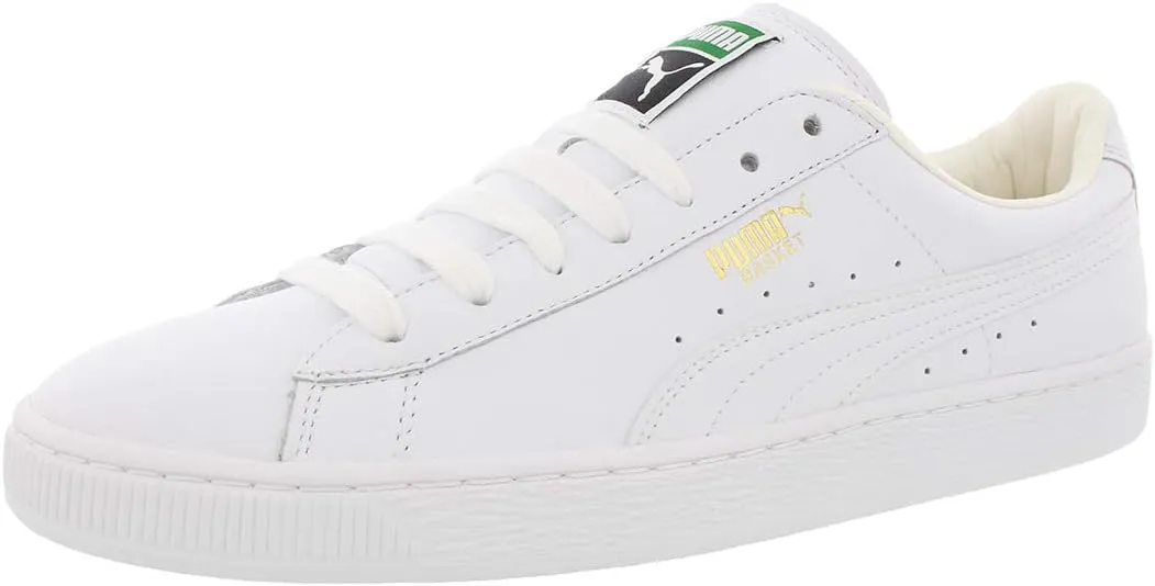 PUMA Mens Basket Classic Xxi Lace Up Sneakers Shoes Casual - White