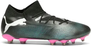 PUMA Womens Future 7 Match Firm GroundArtificial Ground Lace Up Soccer Cleats - Black, Pink - Size 6 M