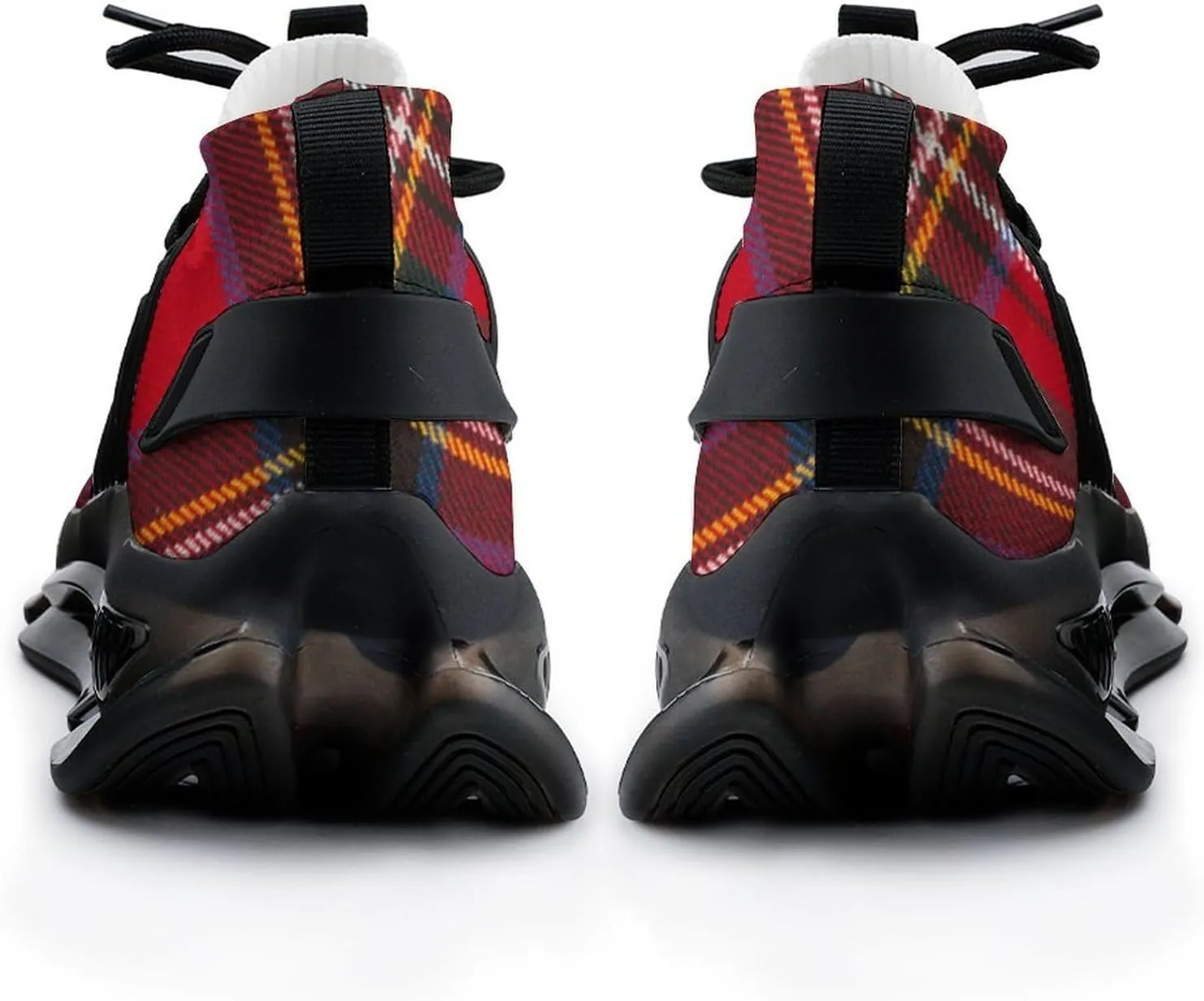 Red Tartan Design Lightweight Women's Sneakers Running Tennis Shoes Walking Sportswear Gym Travel for Men