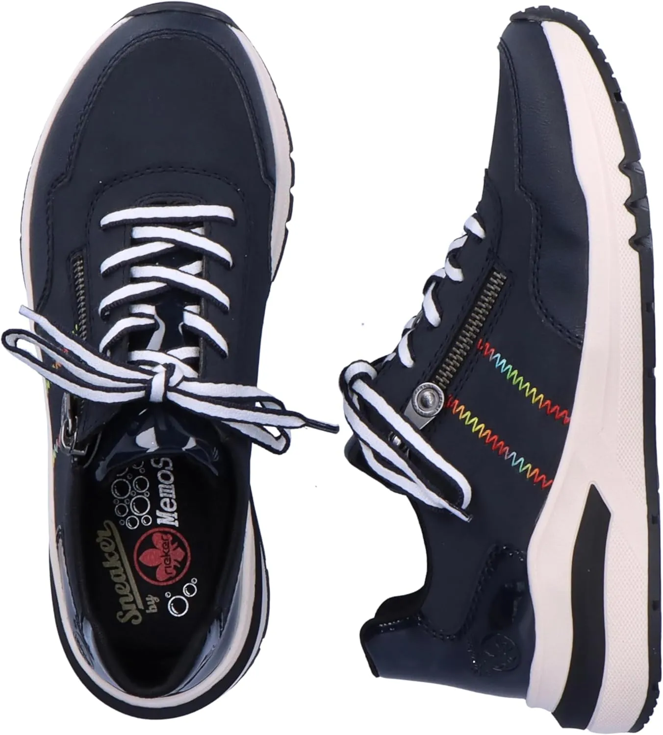 Rieker Women's comfortable shoes, M6601, women's lace-up shoes, loose insole