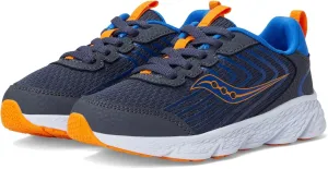 Saucony Wind 3.0 (Little Big Kid) Sneaker, Navy/Peel, 1.5 US Unisex