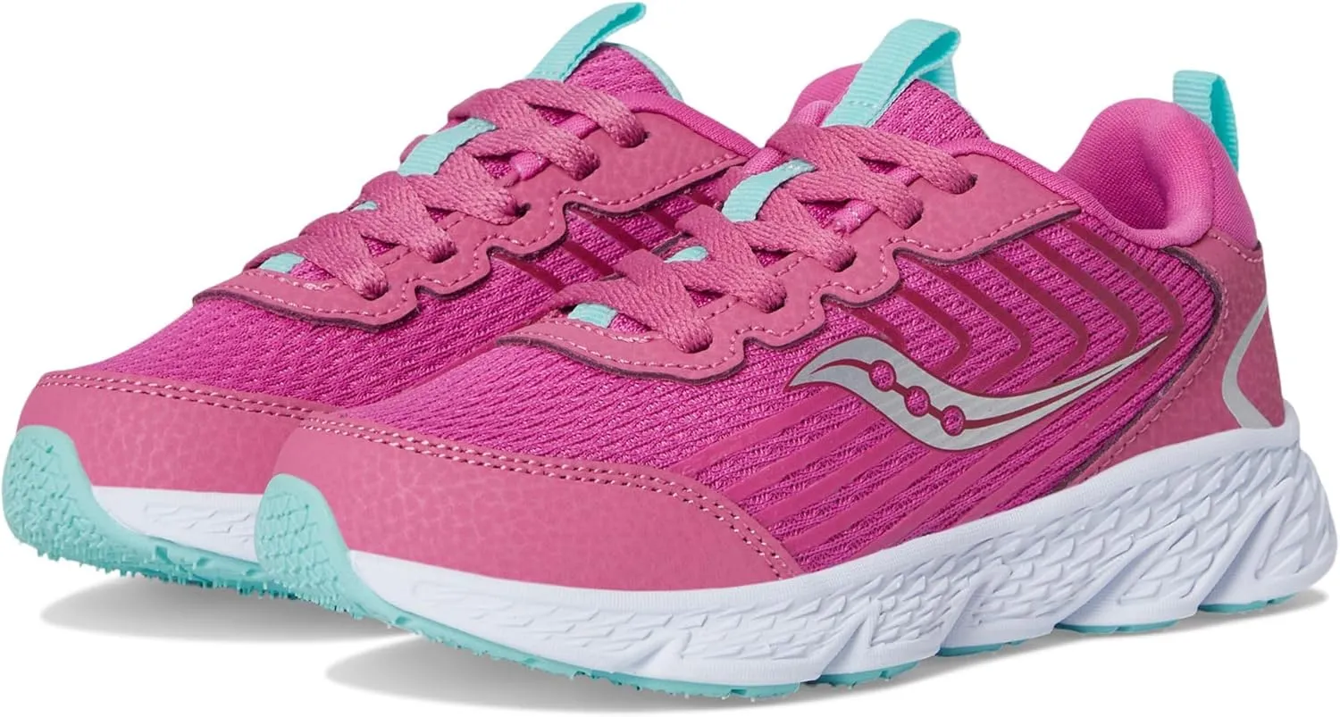 Saucony Wind 3.0 (Little Big Kid) Sneaker, Pink, 1 Wide US Unisex