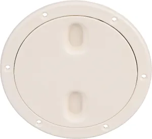 Seachoice Twist 'N' Lock Marine Boat Deck Plate, White Finish, Up to 6-1/2 in.