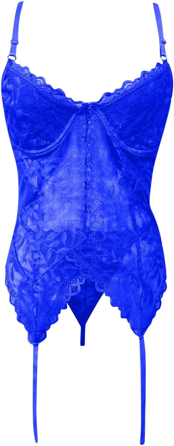 Sexy Costume for Women Large Underwear Lingerie Sleepwear Steel Ring Pajamas Garter Breast Cutout