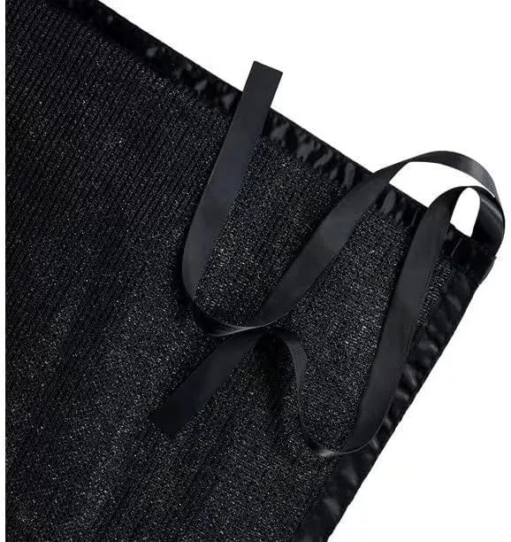 Shatex 12x16ft Shade Panel Block 90% of UV Rays with Ready-tie up Ribbon for Pergola Gazebo Porch, Black