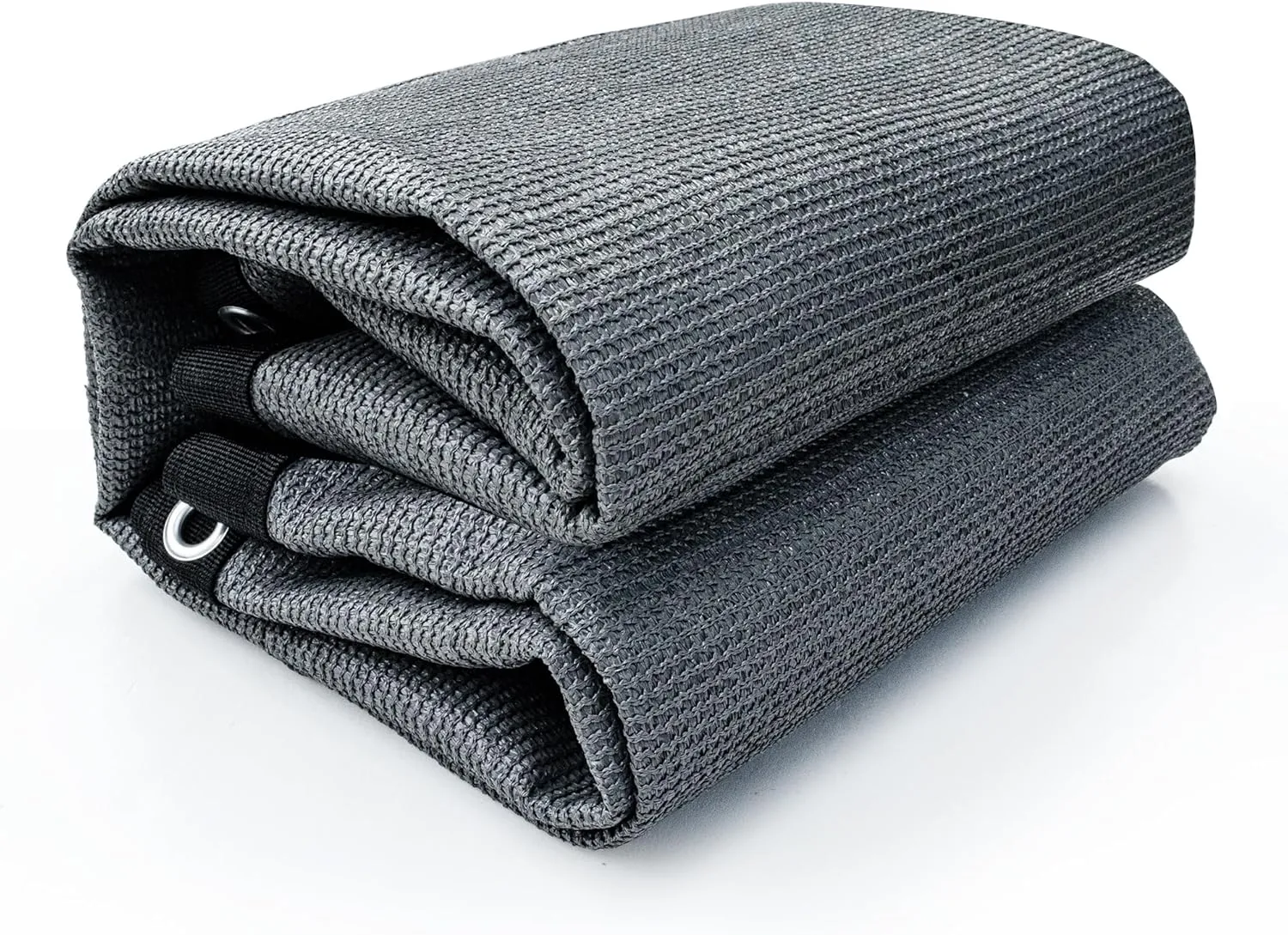 Shatex 90% Sun Shades for Patios 10x 10 ft Shade Fabric Sun Shade Cloth Taped Edge with Grommets Sun-Block Mesh Shade for Pergola Cover Canopy Grey, 12 Bungee Balls