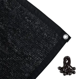 Shatex Privacy Screen Sun Shades Outdoor 8x12ft Taped Edge with Grommets Sun-Block Mesh Shade for Pergola,Awning,Patio,Window Cover, Black