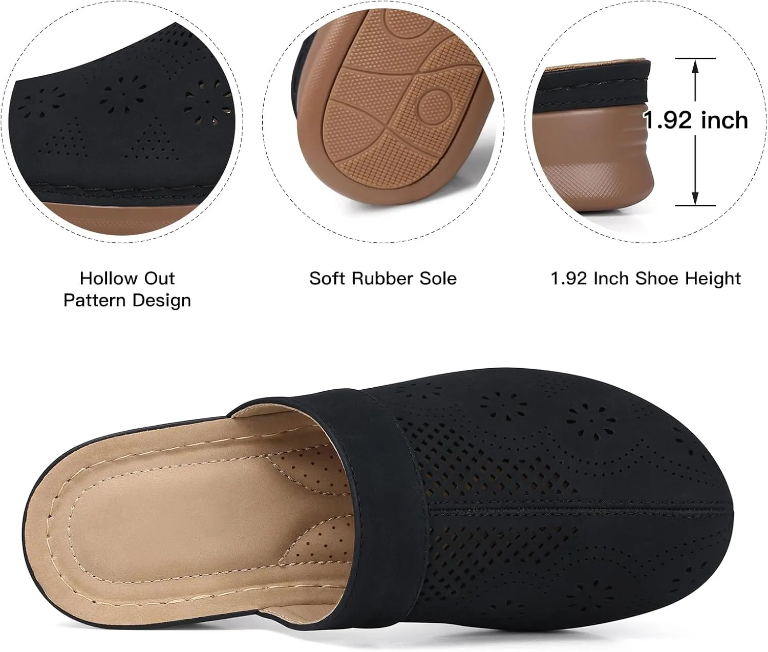 SHIBEVER Clogs for Women Mules Slip-on: Closed Toe Clog - Summer Comfortable Mule