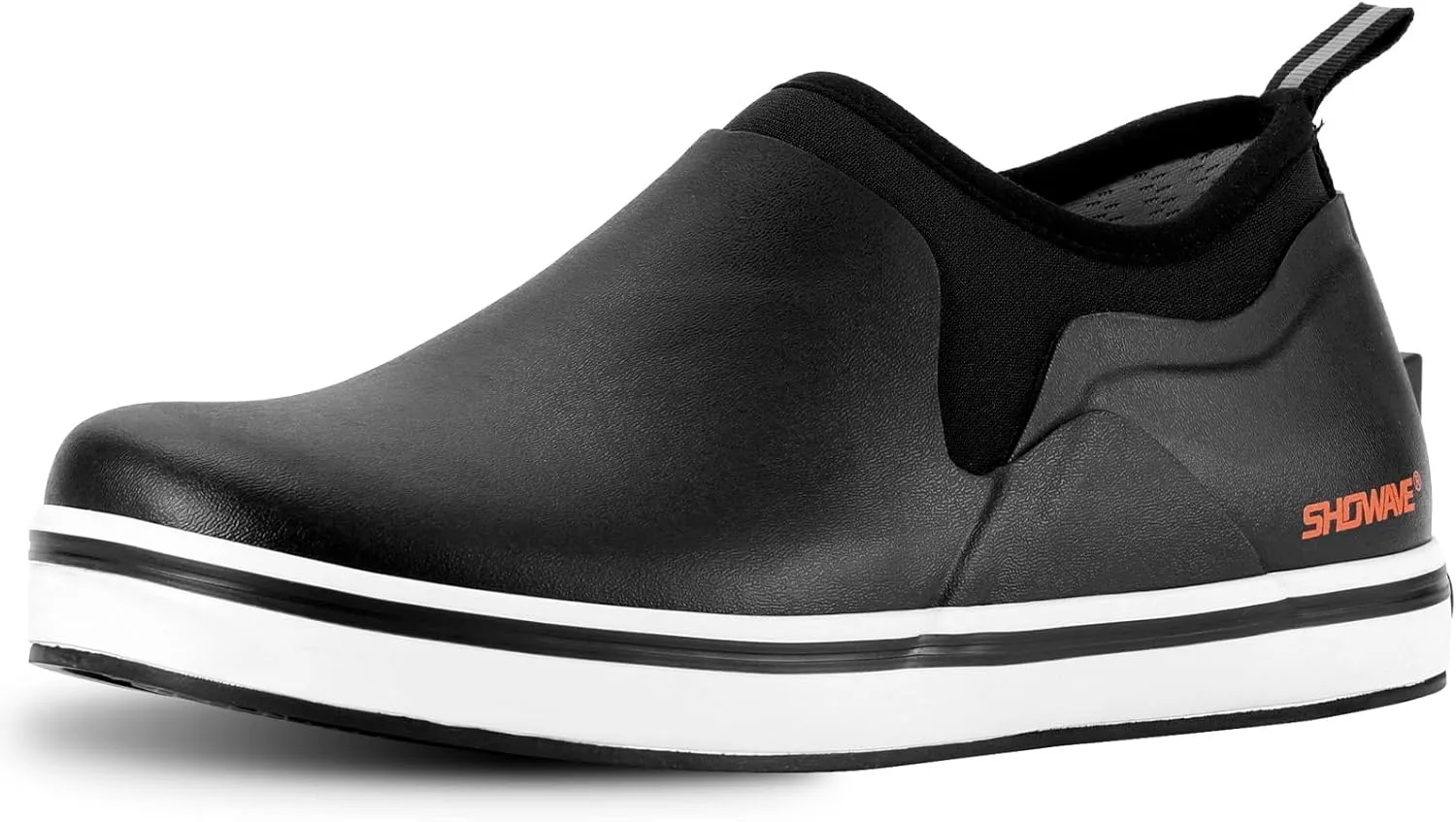 Showave Deck Shoes for Women Waterproof Garden Shoes Slip-on Rain Shoes Breathable Ruber Mud Shoes for Outdoor Fishing Walking Gardening Walking