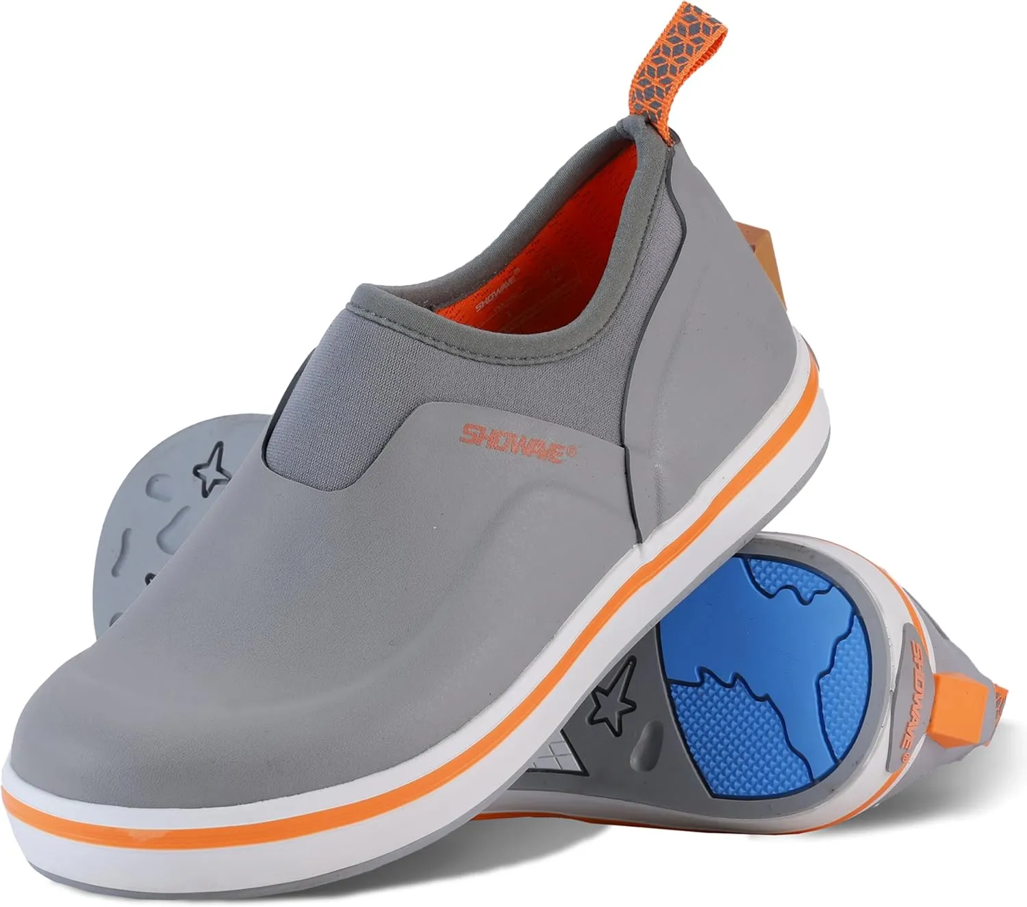 Showave Kid's Deck Shoes Waterproof Rain Shoes for Boys and Girls Breathable Non-slip Rubber Mud Boots Low Cut Design for Outdoor Fishing Walking