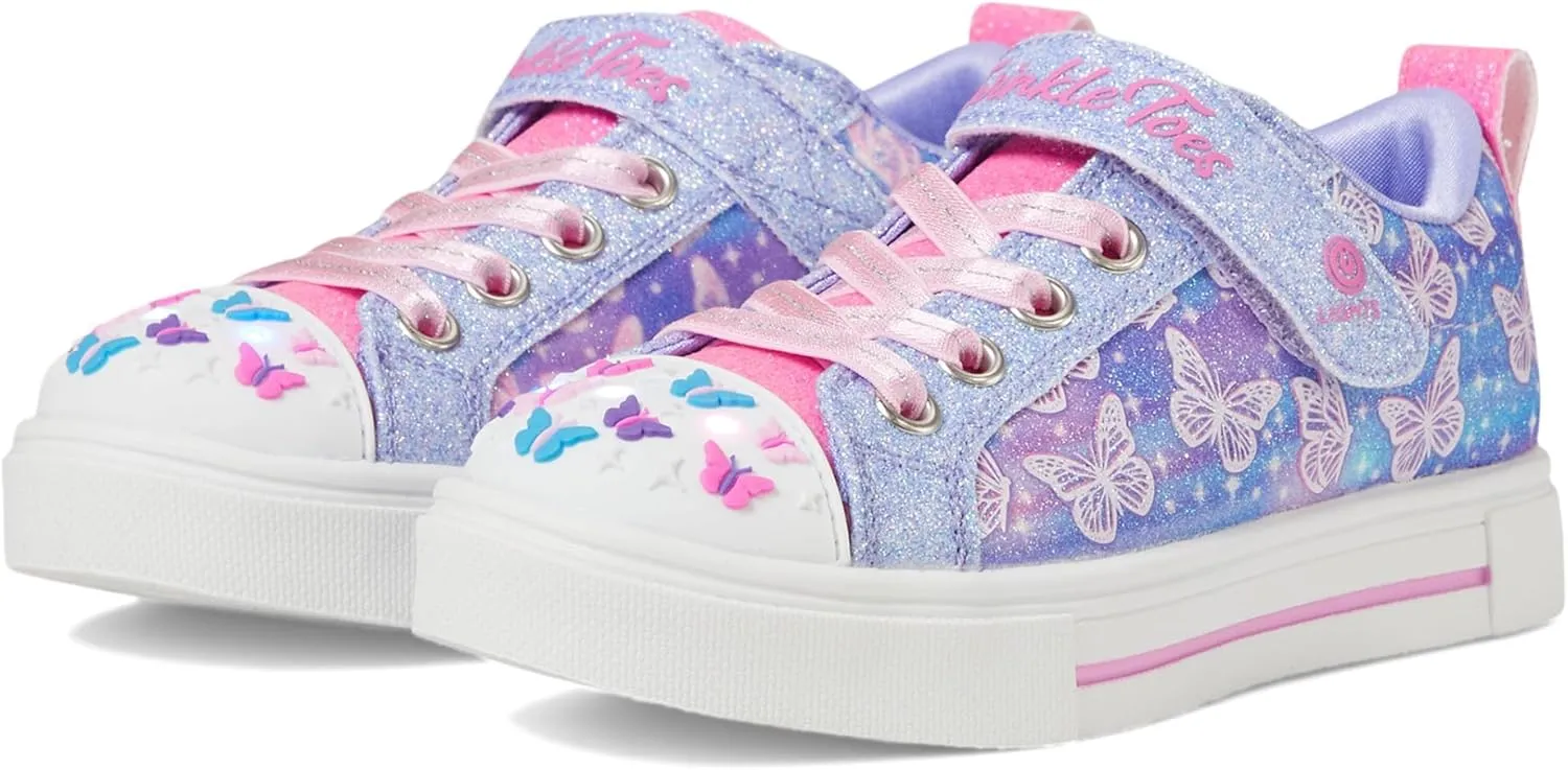 SKECHERS Girl's Twinkle Sparks-Ombre Flutter Sneaker