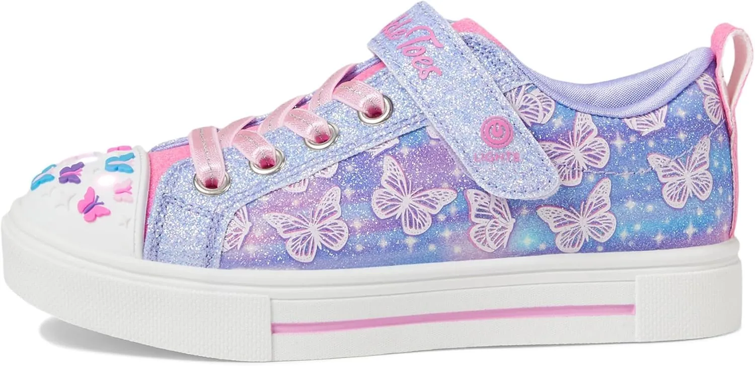 SKECHERS Girl's Twinkle Sparks-Ombre Flutter Sneaker