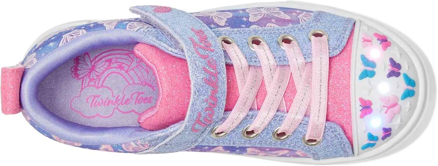 SKECHERS Girl's Twinkle Sparks-Ombre Flutter Sneaker
