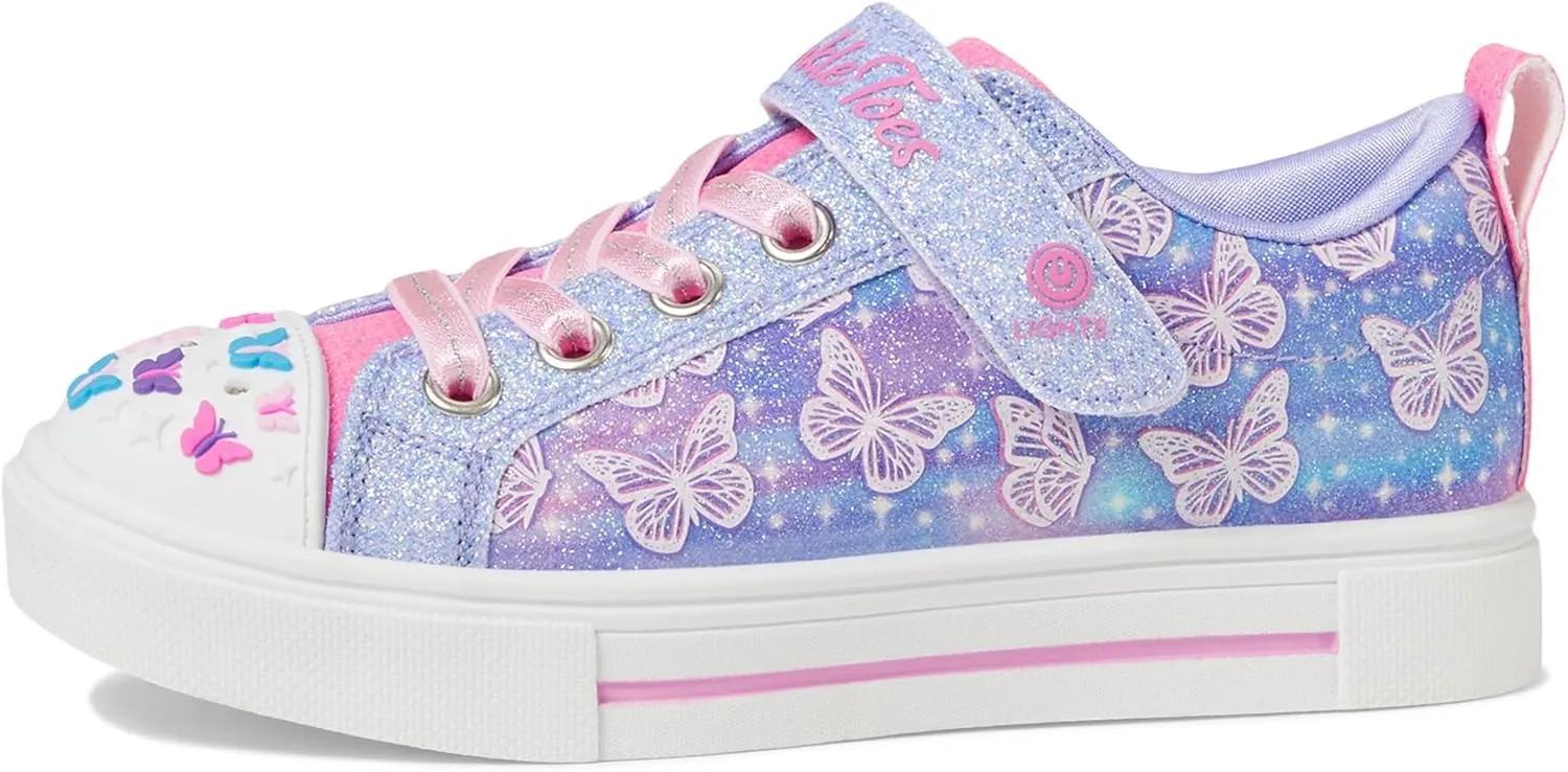 SKECHERS Girl's Twinkle Sparks-Ombre Flutter Sneaker