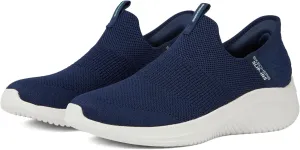 Skechers Sport Women's Women's Hands Free Slip Ins Ultra Flex 3.0 Smooth Step Sneaker, Navy, 10 Wide