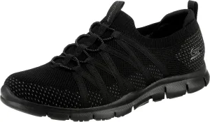 Skechers Women's Gratis-Chic Newness Sneaker 8.5 Black Mesh Stretch Fit