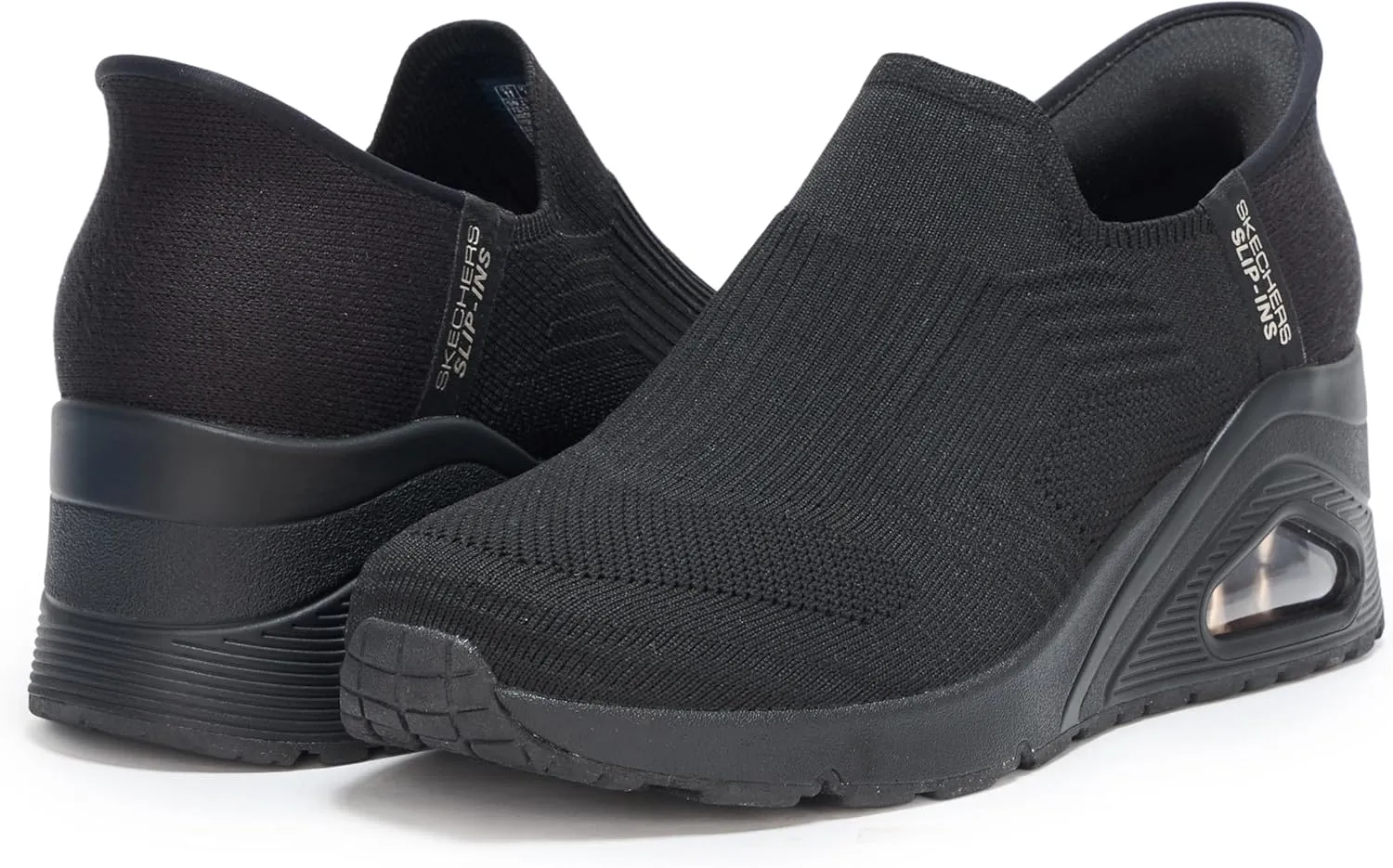 Skechers Women's Uno Wedge-Kickin' Knit Hands Free Slip-ins Sneaker