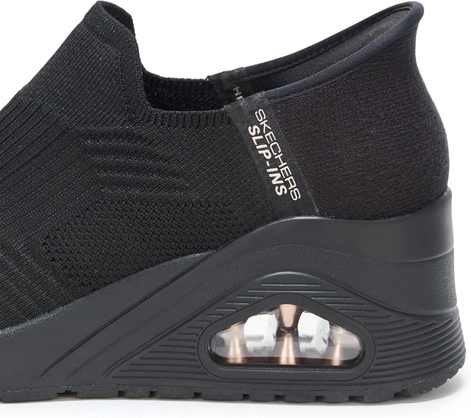 Skechers Women's Uno Wedge-Kickin' Knit Hands Free Slip-ins Sneaker