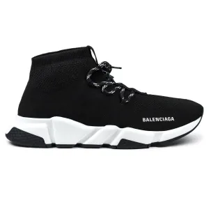 Speed Knit Lace Sock Black White