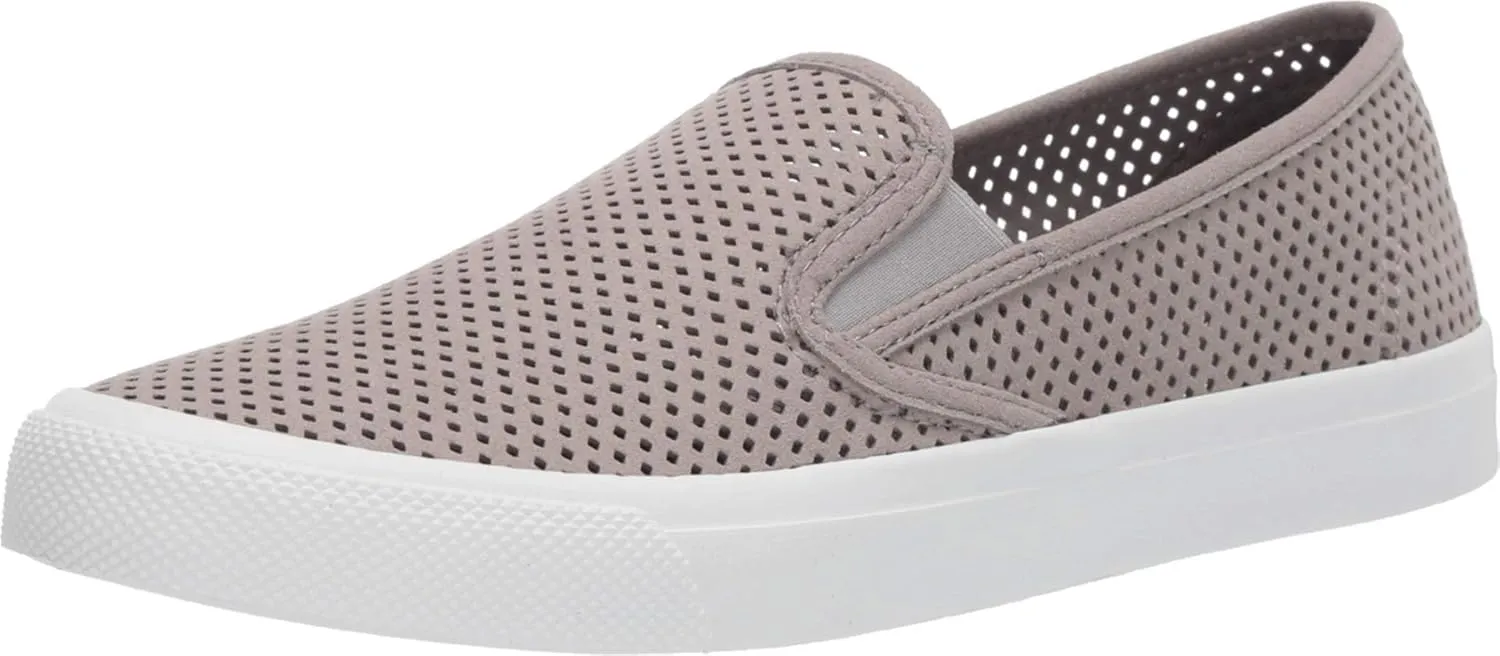 Sperry Seaside Perf Leather Grey 8 M (B)