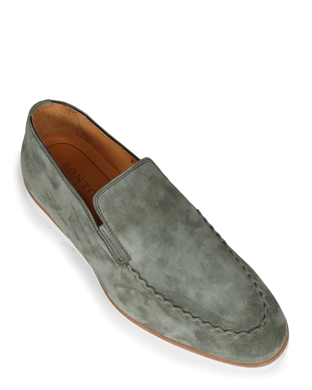 Suede S-Stitch Loafer in Papiro