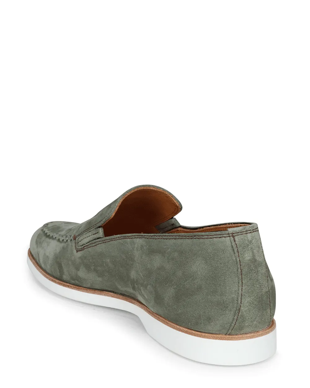 Suede S-Stitch Loafer in Papiro