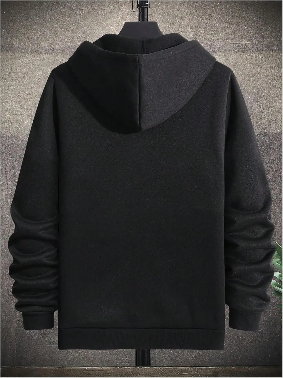 SweatyRocks Men's Winter Fleece Zip Up Hoodie Thermal Long Sleeve Hooded Color Block Sweatshirts with Pocket