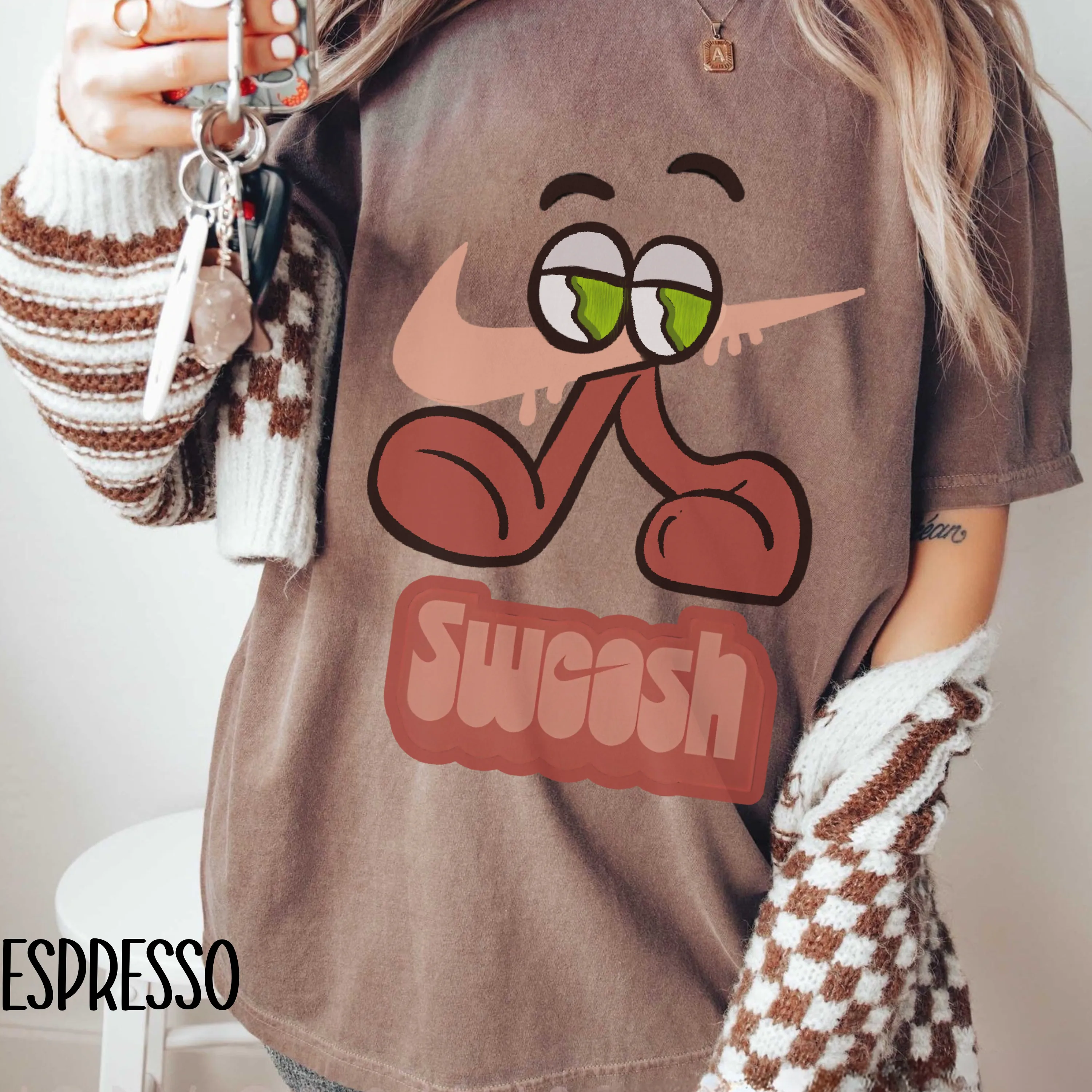 “Swoosh’d Out” Tee – Matches Jordan 13 Retro Dune Red