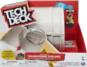 Tech Deck Transforming Pipelines, Modular Skatepark Playset and Exclusive Fingerboard