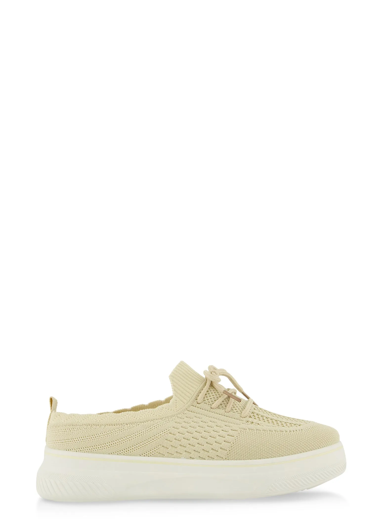 Textured Knit Platform Sneakers