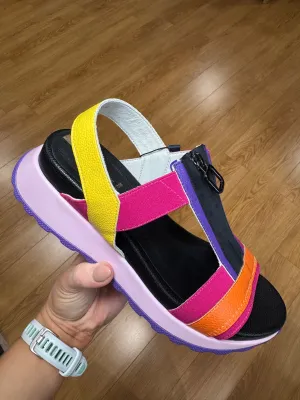 Tommy Bowe for Her Owsiang Neon Pink Zip Sandal