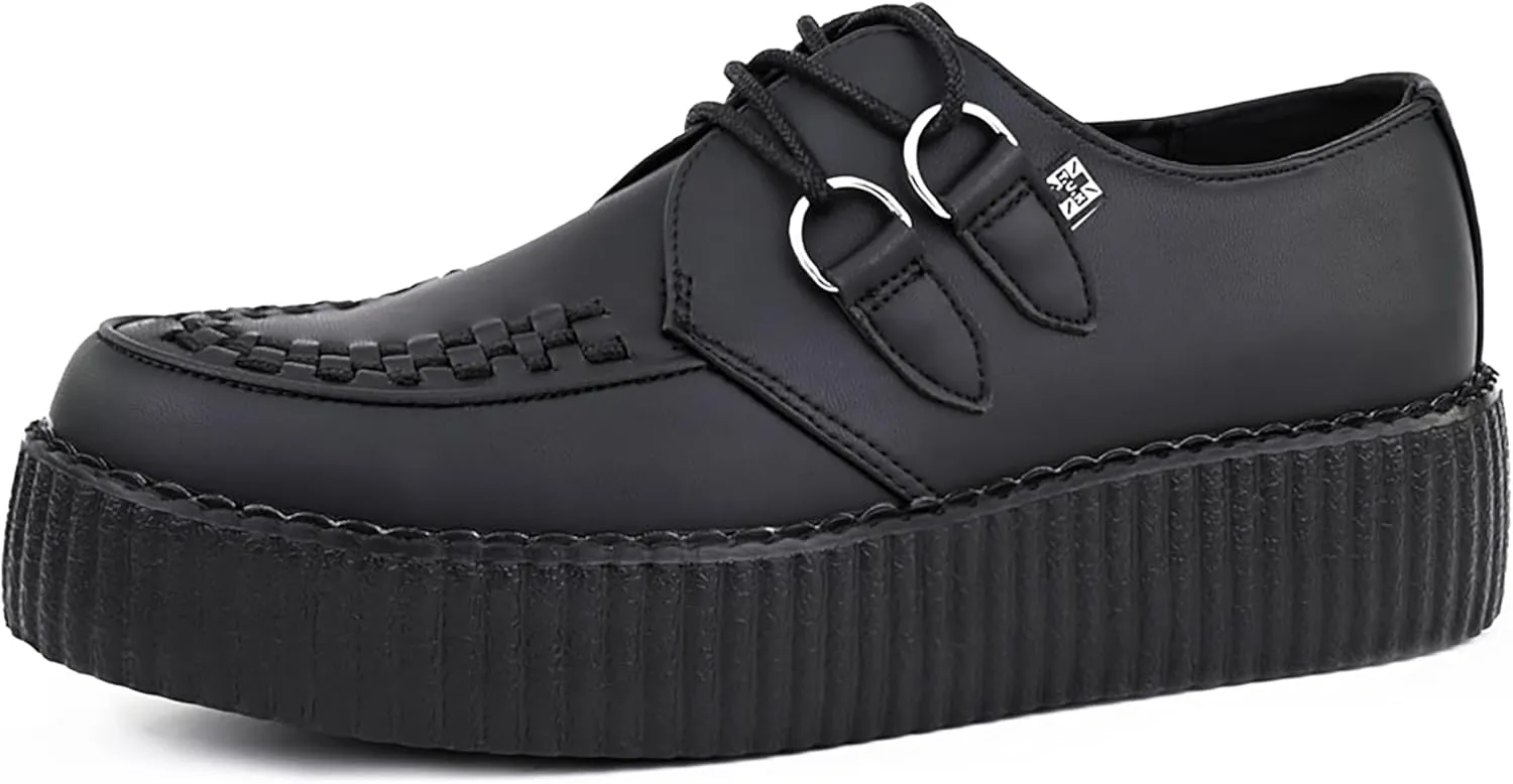 T.U.K. Shoes V9493 Unisex-Adult Creepers, Black TUKskin Viva Mondo Creeper