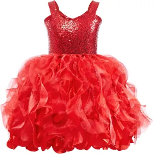 Tutu Dress for Girls Sparkly Sequin Tulle Princess Birthday Party Dress for Toddler Girls Prom Sneaker Ball Gown