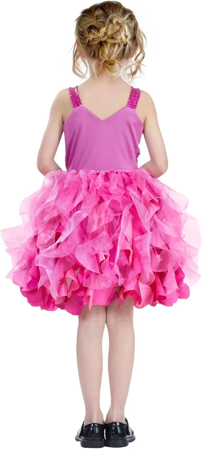 Tutu Dress for Girls Sparkly Sequin Tulle Princess Birthday Party Dress for Toddler Girls Prom Sneaker Ball Gown