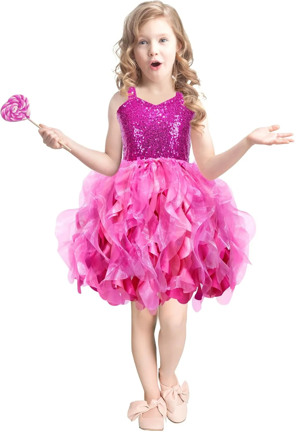 Tutu Dress for Girls Sparkly Sequin Tulle Princess Birthday Party Dress for Toddler Girls Prom Sneaker Ball Gown