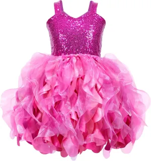 Tutu Dress for Girls Sparkly Sequin Tulle Princess Birthday Party Dress for Toddler Girls Prom Sneaker Ball Gown