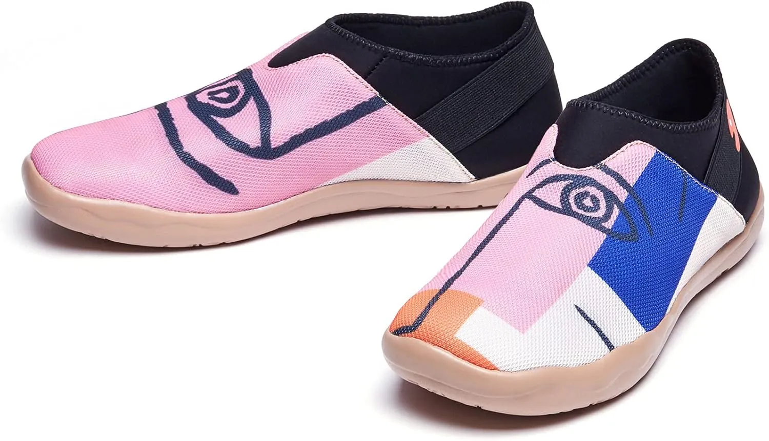 UIN Women's Walking Shoes Slip On Casual Slippers Lightweight Art Painted Comfort Mesh Fashion Sneaker Verona