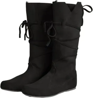 Unisex Medieval Renaissance Pirate Boots Halloween Gothic Viking PU Leather Lace Up Boots