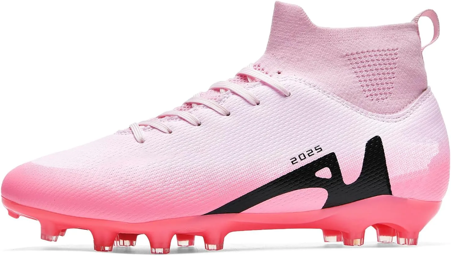 UYO Boys' Soccer Shoes Kids Firm Ground Soccer Cleats Girls Turf Shoes Outdoor Trainning Shoes High Top Youth Football Shoes