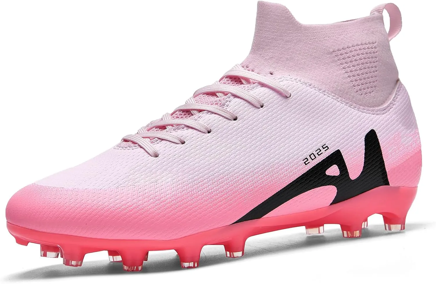 UYO Boys' Soccer Shoes Kids Firm Ground Soccer Cleats Girls Turf Shoes Outdoor Trainning Shoes High Top Youth Football Shoes