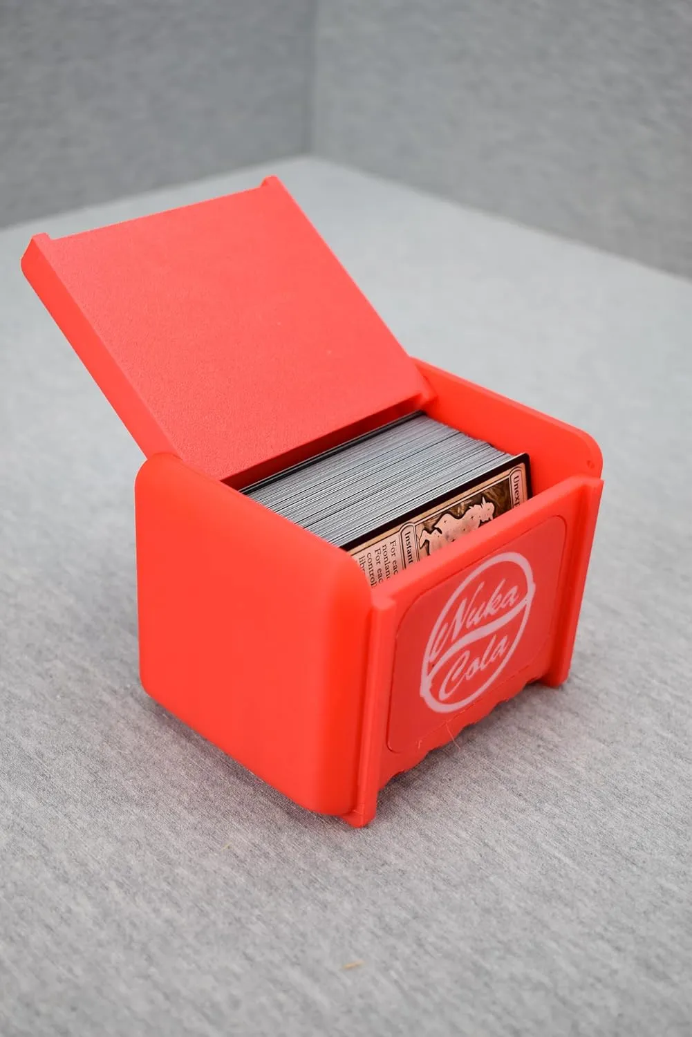 Vault Tec Card Box - MTG Deck Box - Tabletop RPG Card Game Deck Box - Fallout Themed Deck Box - Brotherhood of Steel - Nuka Cola (Sleeved, Nuka Cola, Red and White)