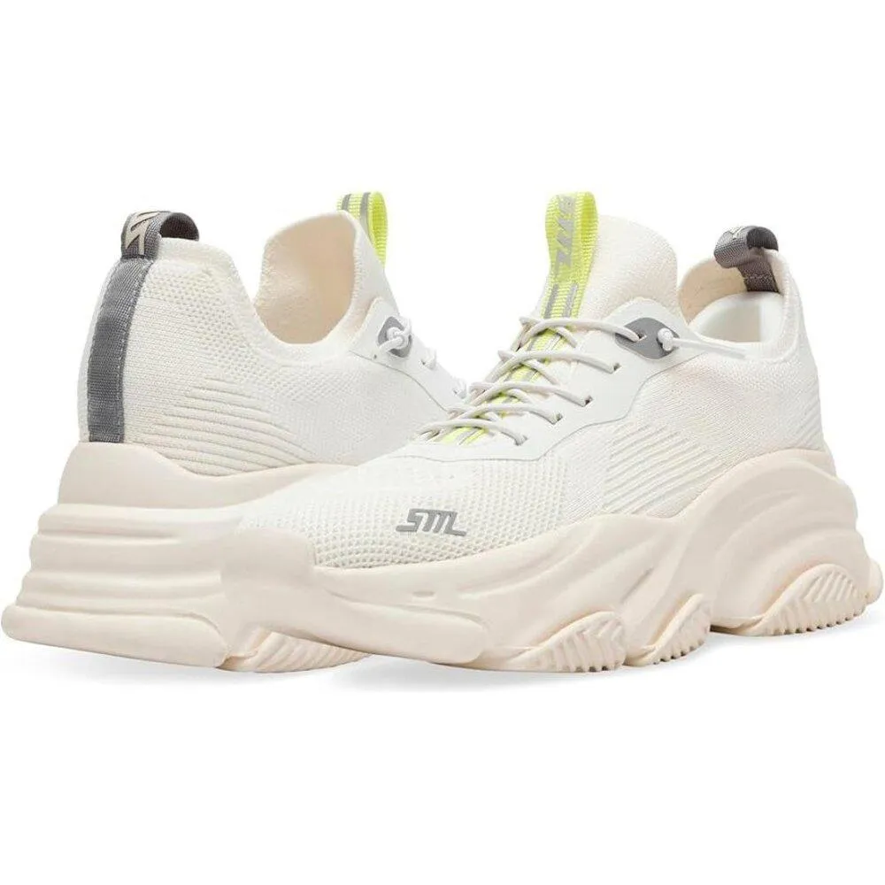 Vault White Multi Chunky Lace Up Shoes