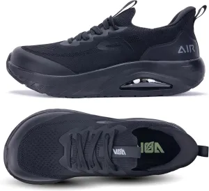 Wide Toe Box Mens Walking Shoes with Arch Support Wide Width Orthotic Sneaker for Plantar Fasciitis Slip On Air Tennis Running Shoes Size 8-13