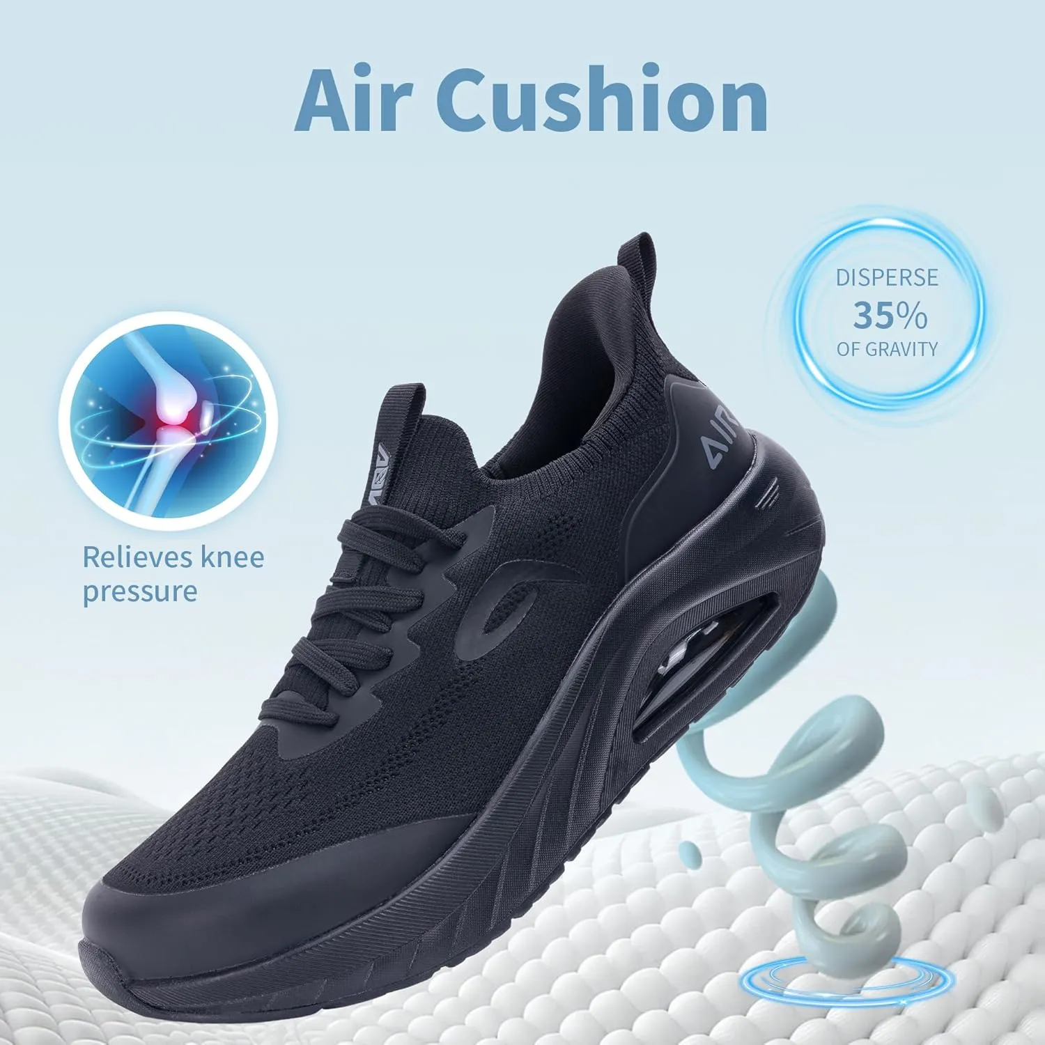 Wide Toe Box Mens Walking Shoes with Arch Support Wide Width Orthotic Sneaker for Plantar Fasciitis Slip On Air Tennis Running Shoes Size 8-13