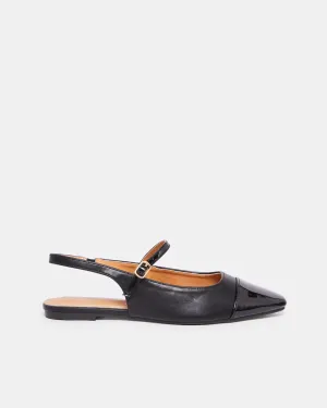 Women Black Slingback Mule