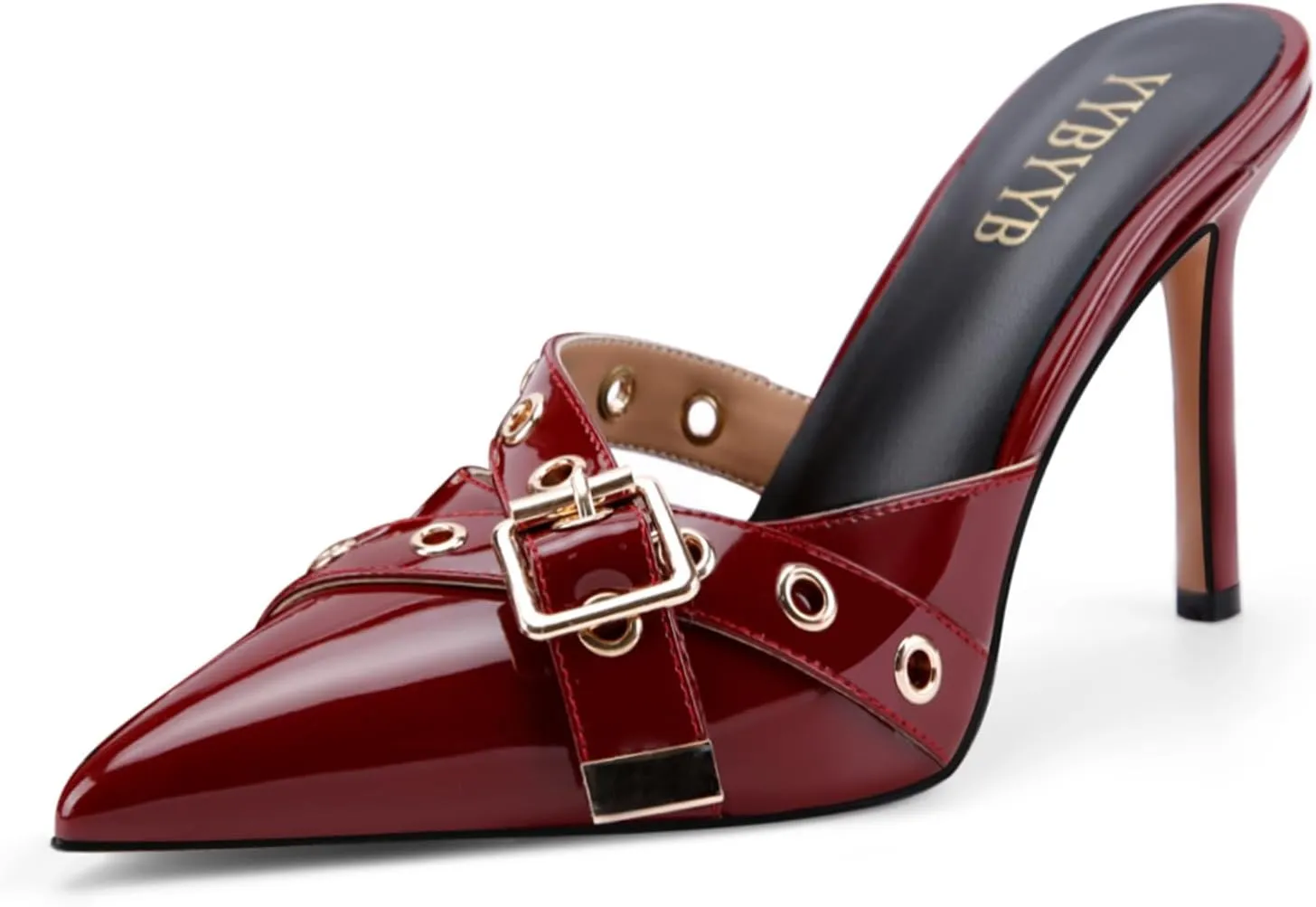 Women's High Heels Pointed Closed Toe Mule Heels Bow Studded Stiletto Heel Dress Bridal Elegant Wedding Sexy Party Pumps shoes